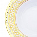 Блюдо овальное Falkenporzellan Constanza St Peterburg Gold 24 см