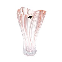 Ваза для цветов Aurum Crystal Plantica розовая 32 см