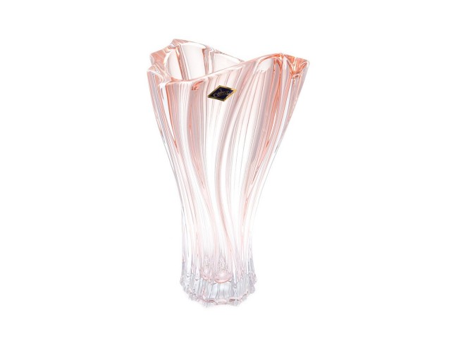 Ваза для цветов Aurum Crystal Plantica розовая 32 см