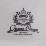 Блюдо для хлеба на ножке Queen's Crown Роза перламутр 35 см