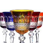 Набор бокалов для вина Кристина Bohemia Цветной хрусталь 150 мл 6 шт
