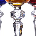 Набор бокалов для вина Кристина Bohemia Цветной хрусталь 150 мл 6 шт