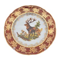 Набор тарелок Repast Охота красная Мария-тереза R-L 19 см