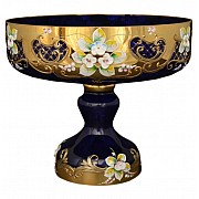 Конфетница 20 см Bohemia Лепка Синяя E-V