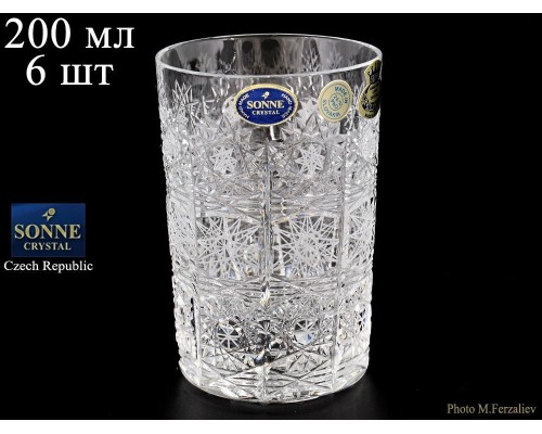 Набор стаканов для воды 200 мл Sonne Crystal 6 шт