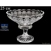 Фруктовница 25 см на ножке Sonne Crystal