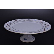 Тарелка для торта 32 см на ножке Venezie Blumen Polirgold Бавария