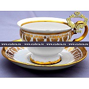 Набор чайных пар 250 мл Анжелика Золотая роспись MZ (6 пар)