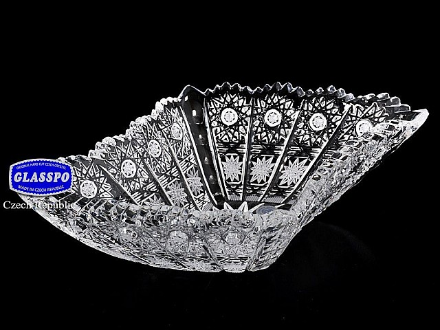 Конфетница хрустальная Glasspo квадратная 20 см