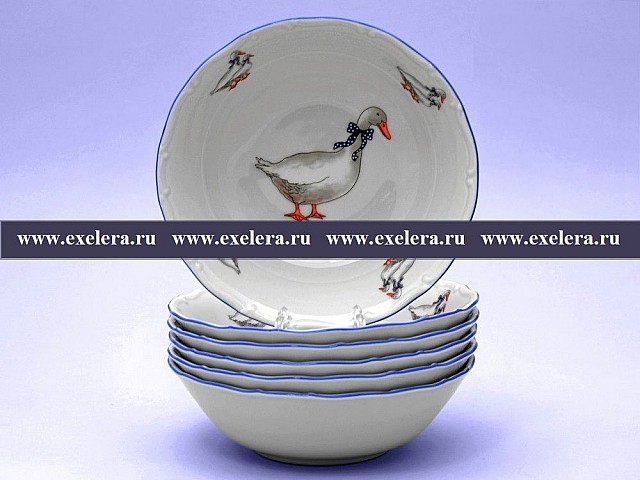 Набор салатников 16 см Офелия Гуси MZ 6 шт