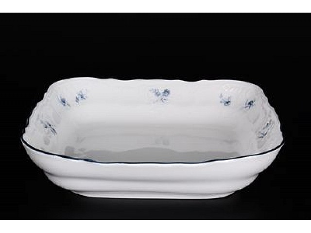 Салатник квадратный 25 см Бернадотт Синий цветок