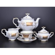 Чайный сервиз Мария Луиза Кленовый лист Белый Carlsbad на 6 персон