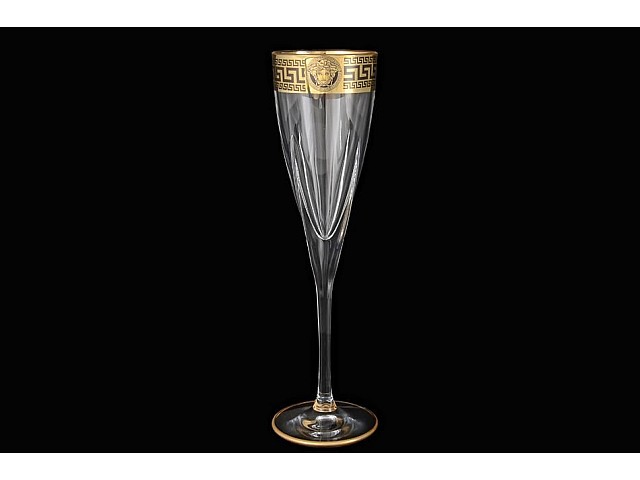 Набор фужеров для шампанского Bohemia Фьюжен Голд Блэк N-G