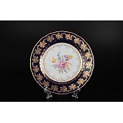 Набор тарелок 25 см Офелия Полевой цветок Кобальт MZ 6 шт