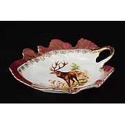 Салатник лист 21 см Охота красная Корона Queens Crown