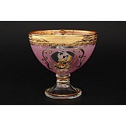 Варенница 13 см Версачи Охота U-R розовая Bohemia Crystal