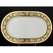 Блюдо овальное 36 см Falkenporzellan Imperial Green Gold