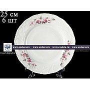 Набор тарелок 25 см Лиана Серая роза золото MZ 6 шт