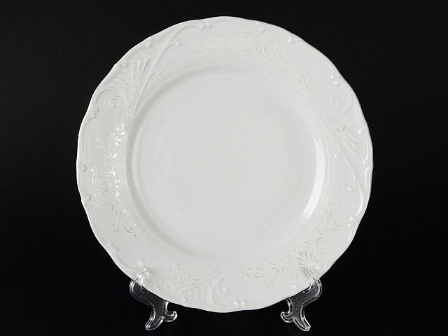 Набор тарелок 21 см Лиана Платиновый узор MZ 6 шт