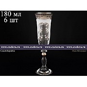 Набор фужеров для шампанского Грация Версаче Стразы R-G фон платина Bohemia