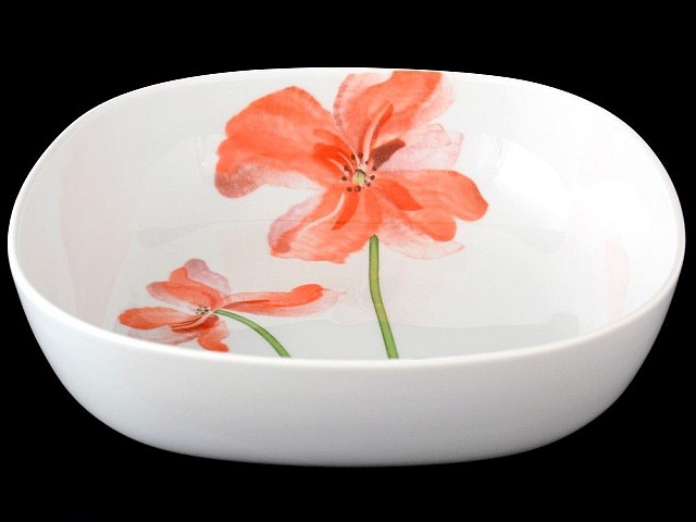 Салатник 25 см Thun Леон Красные маки