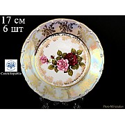 Набор тарелок 17 см Офелия Роза перламутр MZ 6 шт