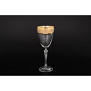 Набор бокалов для вина 350 мл Золото 6 штук Bohemia Crystal