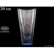 Ваза для цветов Okinawa Crystalite Bohemia синяя 30 см