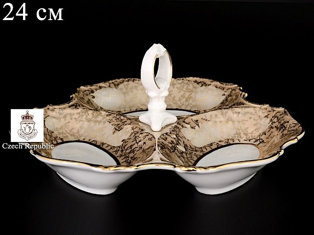 Менажница 24 см Фредерика Лист Бежевый Carlsbad