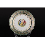 Набор тарелок 25 см Зеленая Мадонна Royal Czech Porcelain