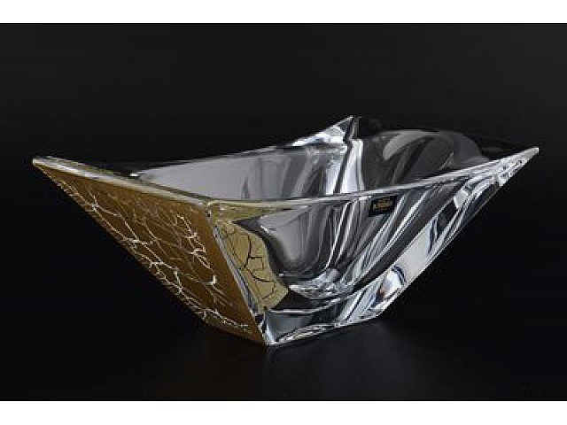 Салатник Okinawa золото Crystalite Bohemia 27 см