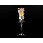 Набор фужеров для шампанского 190 мл Версаче Богемия R-G фон Bohemia Crystal 6 шт