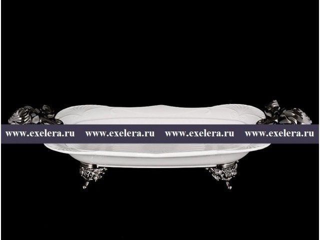 Блюдо 30 см на ножке Азалия Royal Czech Porcelain