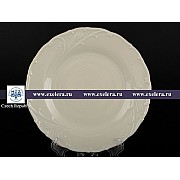 Набор тарелок 19 см Лиана Белый узор слоновая кость MZ 6 шт
