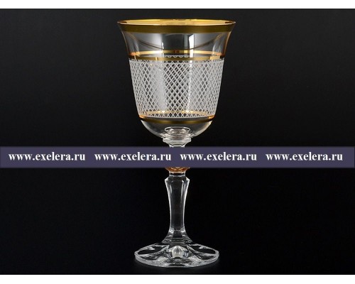Набор бокалов для вина 220 мл Кристина Каро золото