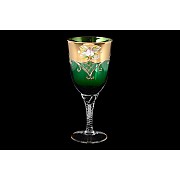 Набор бокалов для вина 250 мл Bohemia Crystal Лепка Зеленая U-R 6 шт
