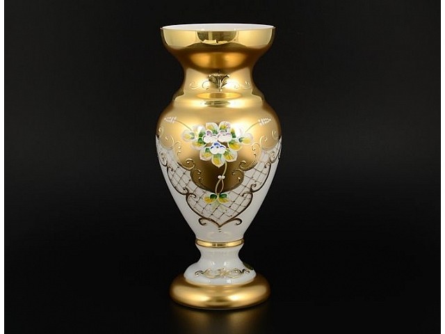 Ваза для цветов 30 см Bohemia Лепка Белая B-L