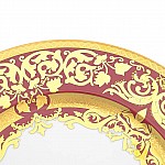 Набор тарелок Falkenporzellan Natalia bordeaux gold 28 см