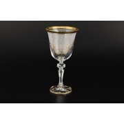 Набор бокалов для вина 220 мл 6 шт Karo золото Bohemia Crystal