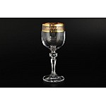 Набор бокалов для вина 170 мл Золотой лист Mirel Crystalite Bohemia 6 шт