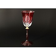 Набор фужеров для вина E-V Bohemia бордовый 185 мл