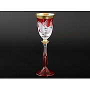 Набор рюмок для водки E-V Bohemia Crystal красный 60 мл