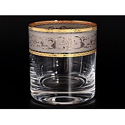 Набор стаканов для виски E-V золото платина Bohemia Crystal 280 мл
