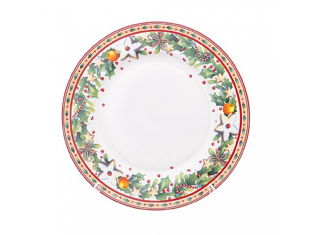 Тарелка Repast Christmas world Green диаметр 21 см