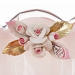Фруктовница на ножке розовая White Cristal 27 см Фруктовница на ножке розовая White Cristal 27 см