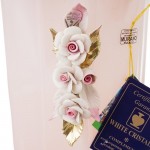 Ваза для цветов White Cristal 37 см розовая