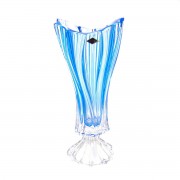 Ваза для цветов Aurum Crystal Plantica голубая 40 см