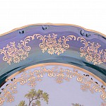 Набор тарелок Queen's Crown Aristokrat Охота зеленая 19 см