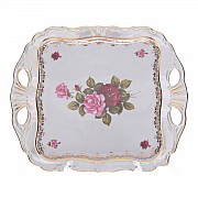 Блюдо Queen's Crown Роза перламутр 30x25 см