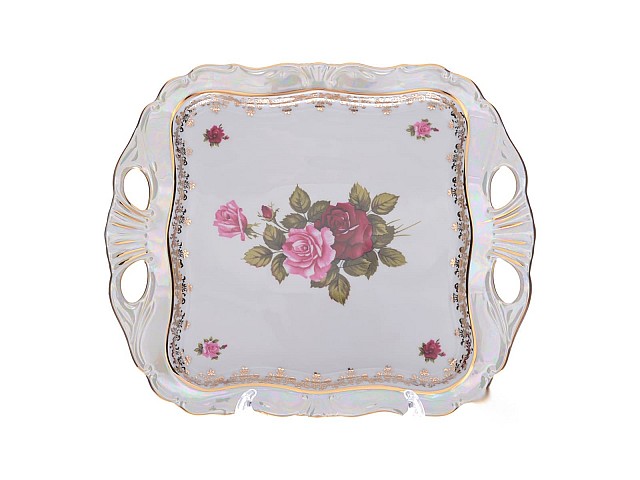 Блюдо Queen's Crown Роза перламутр 30x25 см